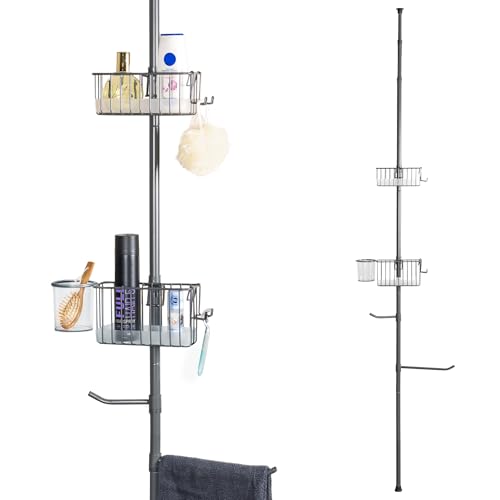 bremermann Teleskop-Badregal, 2 Körbe, 2 Handtuchstangen, Teleskop-Stange bis max. ca. 290 cm (grau) bremermann Teleskop-Badregal, 2 Körbe, 2 Handtuchstangen, Teleskop-Stange bis max. ca. 290 cm (grau)
