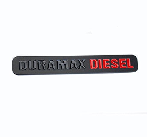 Image of 3pack OEM Duramax Allison Truck Emblem Badges Compatible with Silverado 2500 3500 Hd Sierra Glossy (Black Red)