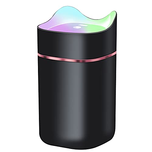 Ultrasonic Cool Mist Humidifiers for Bedroom - 1.4L Premium Humidifying Unit with Whisper-Quiet Operation, Automatic Shut-Off and 7 Color Night Light Function- Lasts All Night Black