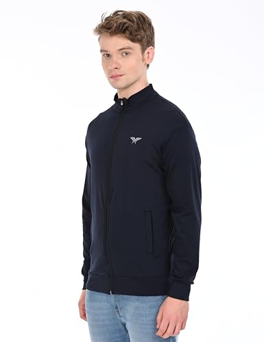 Image of HALFSPACE Men's Lycra Jacket - Lightweight Stretchable Sports & Gym Jacket with Zipper Pockets - Full Sleeve Activewear for Casual & Running