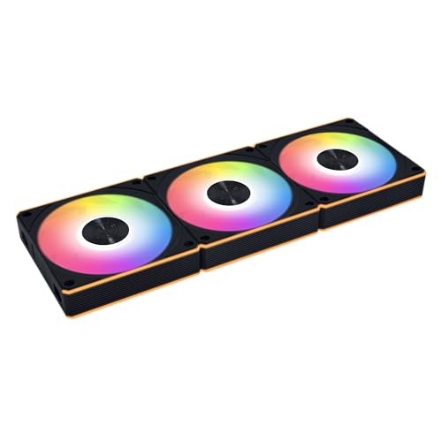 Image of Lian Li UNI Fan CL Flex 120mm Normal Blade (NOT Reverse) ARGB Fan, 3 Pack, Controller Included, Black (12CL1F3B)