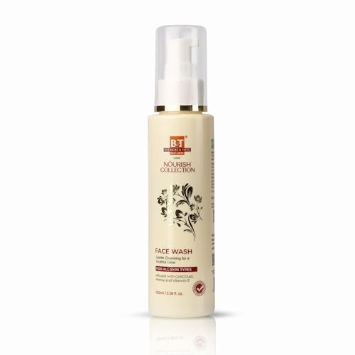 Image of Boericke & Tafel Nourish Face Wash - Infused with Gold Dust, Honey and Vitamin E for a Youthful Glow & Hydrating Skin - Silicone & Paraben Free for All Skin Types - Pack of 1 (100 ml)