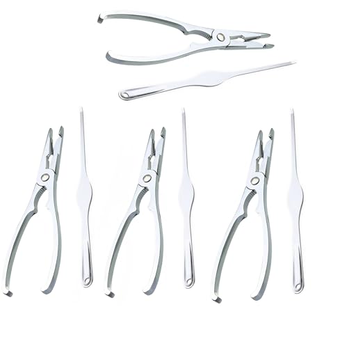 Crostacei Pinza per Aragoste e Scampi, Pinza per Crostacei in Metallo, Apri Granchio Astice Argento Lucidato (8, ZINCATO 18CM)
