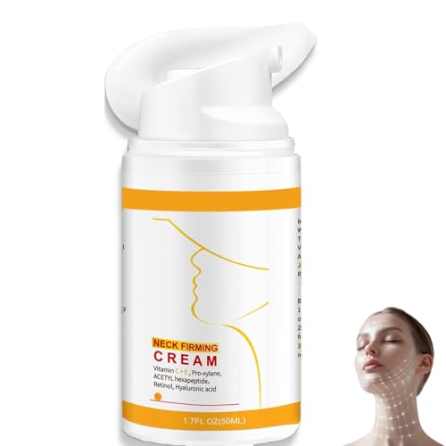 YCQQPRO Neck Cream for Tightening and Firming, Anti Aging Neck and Chest Cream with Collagen Retinol Hyaluronic Acid, Lifting and Hydrating Moisturiser for Crepey Sagging Skin and Wrinkles, 50ml