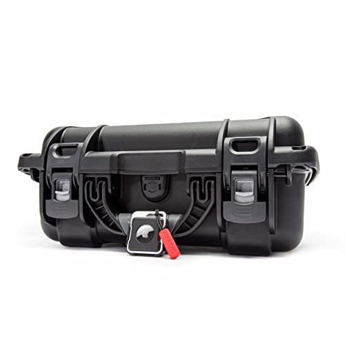 Image of NANUK Airtag Holder for Apple Airtag, 4 Mounting Options, Black | Mount with Hook-and-Loop, 3m Tape, Or Lanyard, Attaches to Cases, Backpacks, Luggage, Drones, Cameras, Keys, Bikes, More