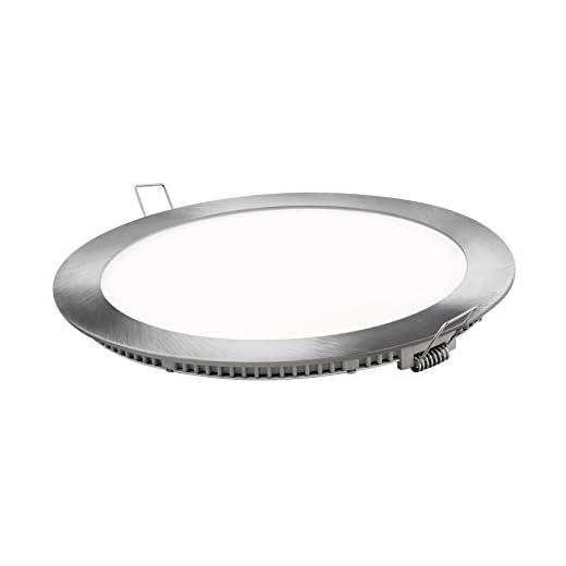 DavLED 23233, Downlight LED Redondo Plano, (18W, Luz Fría, 225 mm), Aluminio