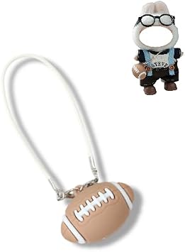 Sports Training Set for 17cm Doll Cothes Sport Training Wearing Set - Rugby Kit with Removable Equipment, Miniature Action Figure AccessoriesNo Doll, no Cloth Rugby Brown