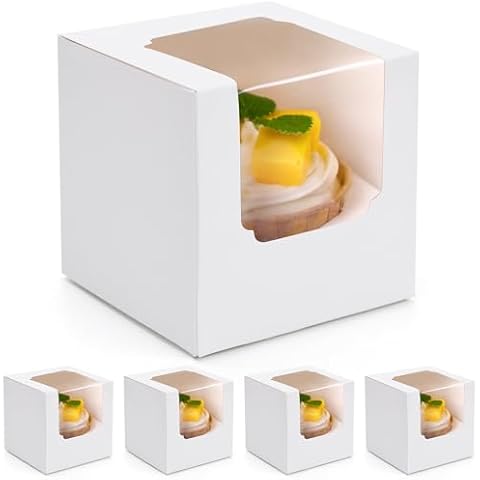JOHOUSE 20PCS Cupcake Boxes Cover