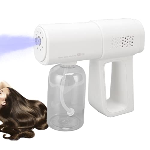 Vaporizador de Cabello de Mano Máquina de Vapor de Cabello Portátil de 380 Ml Inalámbrico 2000 MAh Recargable Pulverizador de Peluquería Vapor Portátil Aerosol de Mano Aerosol