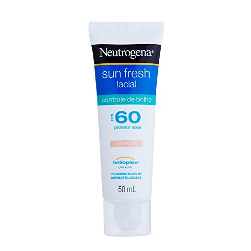 Protetor Solar Sun Fresh Facial Controle de Brilho com Cor Fps 60, Neutrogena, 50 ml