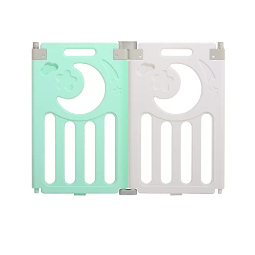 Baby Playpen, Dripex Upgrade Foldable Kids Activity Centre Safety Play Yard Home Indoor Outdoor Baby Fence Play Pen NO Gaps with Gate for Baby Boys Girls Toddlers (2 Panel - Light Green + White)