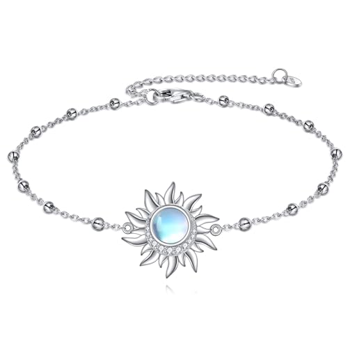 Bracelet soleil lune pour femme à porter au quotidien en argent
