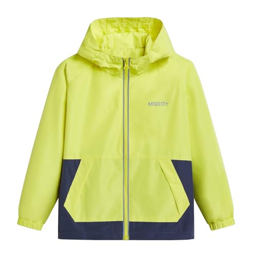 Image of MGEOY Kids Rain Jackets Waterproof with Hood Lightweight Rain Coats for Girls Boys