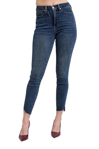 Judy Blue Women's High-Rise Tummy Control Step Hem Skinny Jeans