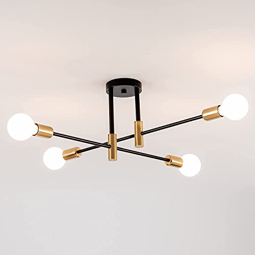 Lustre moderne plafonnier pour corriger l'éclairage insuffisant d'une cuisine