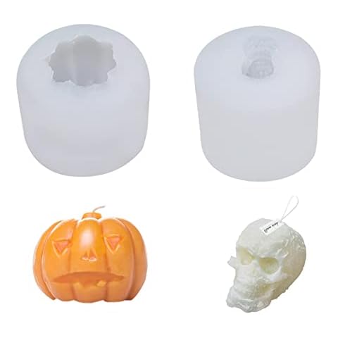 OTKARXUS 3D Skull Pumpkin Candle Moulds Cover