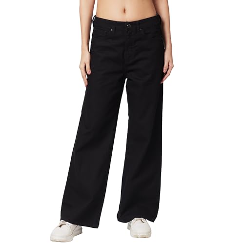 Image of Spykar High Rise Bella-Wide Loose Fit Jeans for Women