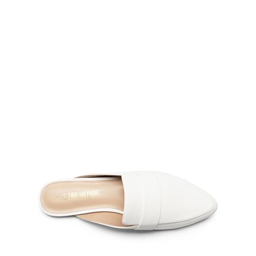 DREAM PAIRS DREAM PAIRS Women's Mules - Classic Comfort,Size 11,White,DML212-1