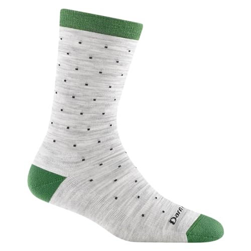 Darn Tough Women's Pin Drop Crew Lightweight with Cushion Lifestyle Sock (Style 6110) - Ash, Medium