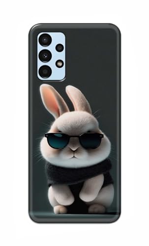 Image of PRINTFIDAA Printed Hard Back Cover Case for Samsung Galaxy A13 4G Back Cover (Cool Baby Rabbit) -112