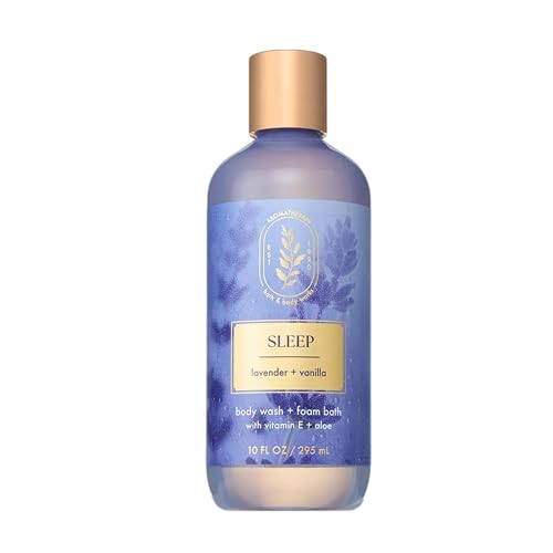 Bath & Body Works Lavender Vanilla Body Wash & Foam Bath Aromatherapy Cleanser with Vitamin E & Aloe Non-Drying & Gentle for Daily Use 10 fl oz - 1 Pack