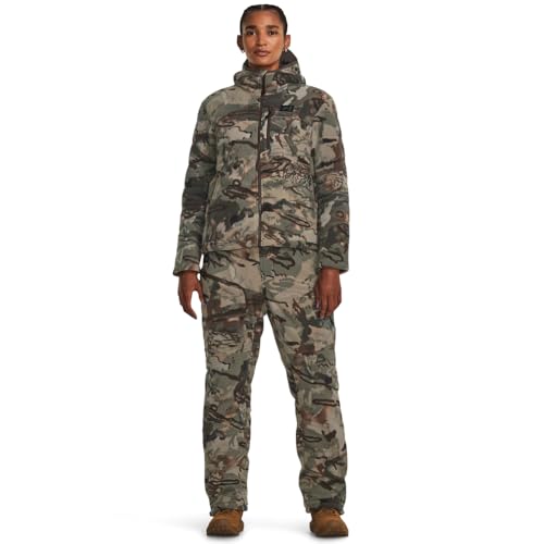 Under Armour Women's Rut Windproof Jacket | Silent Microfleece with Scent Control | Camo Jacket for Women | Sherpa Lining3