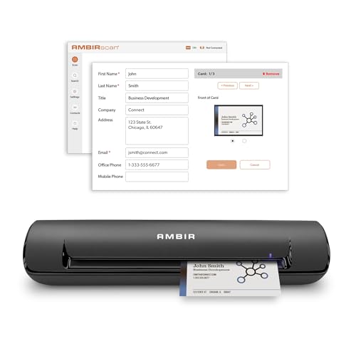 Ambir ImageScan Pro 490i Duplex Document Scanner with AmbirScan Business Card