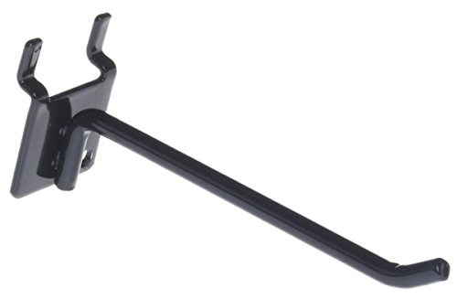 Set of Sixty Peg Hooks for Pegboard, 4 Inch, Black (Steel)