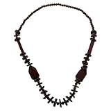 ORFOFE Collar Vintage Bohemio para Mujer Cuentas Geométricas de Cáscara Natural y Madera Natural Collar de Playa de Verano Hecho a Mano Joyería Original Hipoalergénica para Fiestas