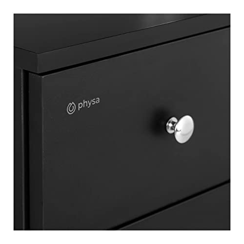 Physa Phy-MT-5 Nageltisch 1.200 x 515 x 810 mm Schwarz Maniküretisch Nagelstudio-Tisch Manikürtisch – Bild 3