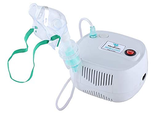 Medinain Portable With Light Weight Compressor Nebulizer Machine Kit For Adult and Child (White)