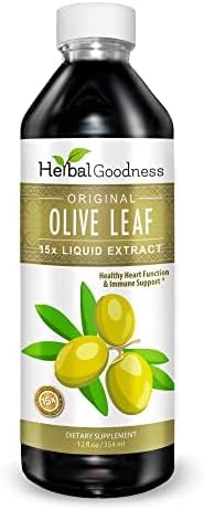 Herbal Goodness Organic Olive Leaf Extract Liquid 12fl .oz, Polyphenols