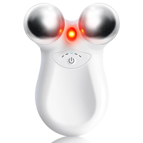 Gunfay Red Light Microcurrent Facial Device,Latest 660nm Red Light Technology for Skin Rejuvenation and Wrinkle Reduction,Instant Face Lifting and Facial Sculpting,Microcurrent Face Massager.