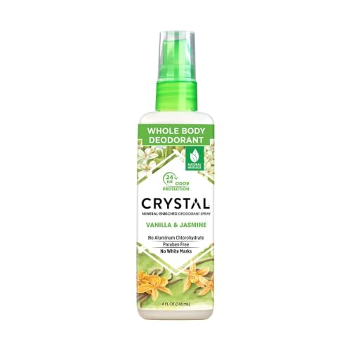 CRYSTAL Deodorant Mineral Deodorant Spray Vanilla Jasmine 4.0 oz White (41991)