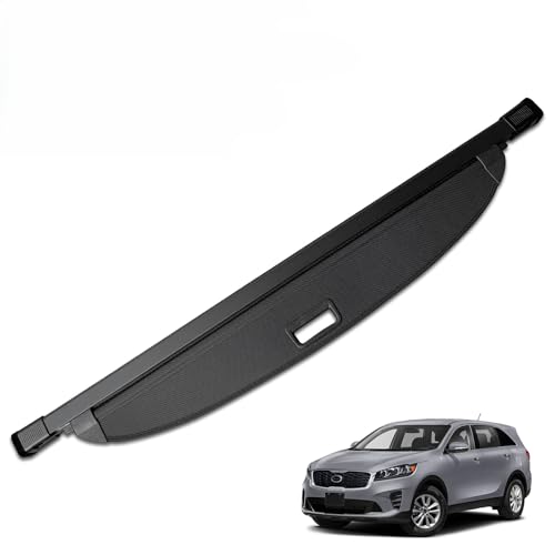 MIALUTY® Cargo Cover for 2016-2020 Kia Sorento Retractable Trunk Cover Sorento Accessories Anti-Peeping Anti-Theft Privacy Screen,Trunk Luggage Shield Shade Carbon Fiber Texture