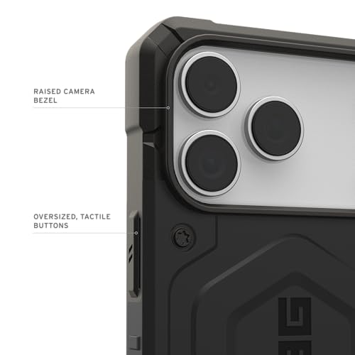 Image of Urban Armor Gear UAG Pathfinder Magnetic Compatible, Rugged Shockproof Anti-Slip Military Grade Protective Case /Cover Designed for iPhone 17 Pro Max (2025) - Black