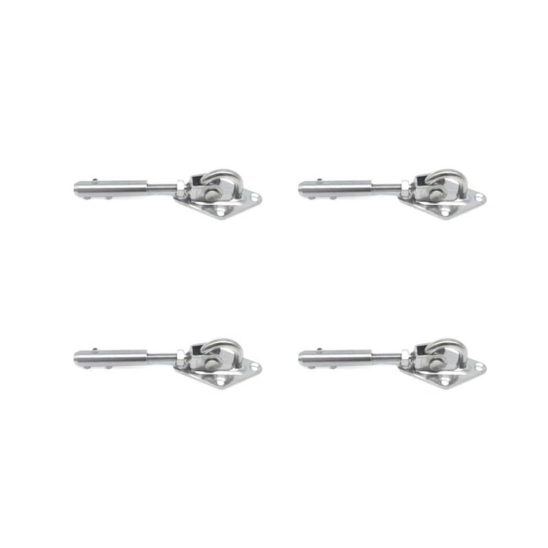 Generisch 4 Stück Drahtseilterminal Schraubterminal, Winkel 180° einstellbar, Kabelgeländer-Beschlag Drahtseil-Endverschraubung Kabelgeländer-Drahtseil-Kausche für 2mm-8mm Kabelbeschläge