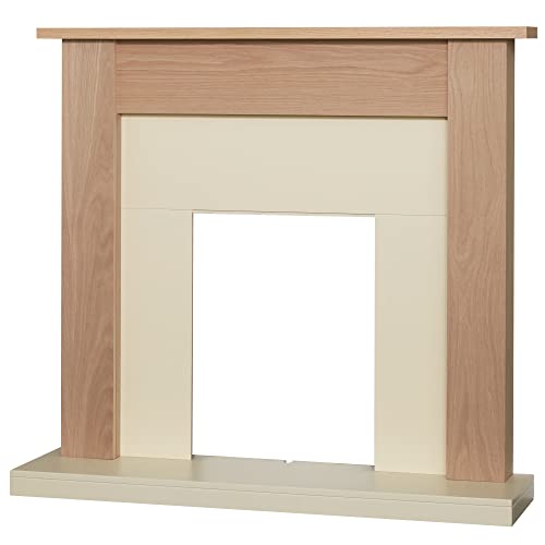 Adam Southwold Fireplace in Oak& Cream, 43 inch