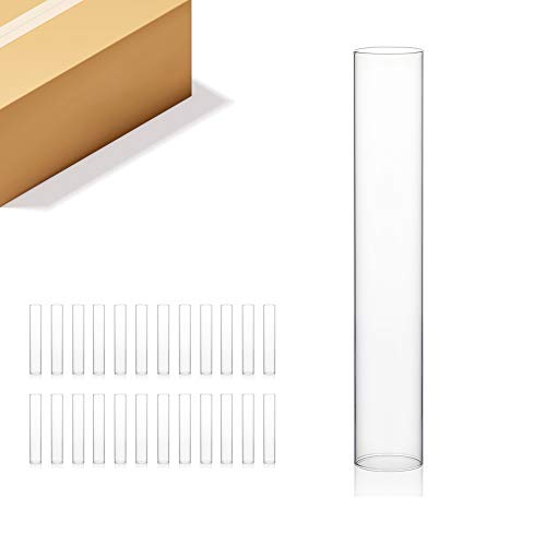 Comparison: Best Chimney For Indian Kitchen 8 WGVI Hurricane Candle Holder Sleeve, Wide 2", Height 12", Clear Glass Cylinder Candleholder, Chimney Tube, Open Ended Candle Shade, 24 Pieces Bulk