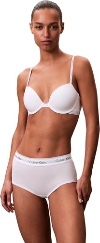 Calvin Klein Damen Demi-Cups BH Lightly Lined mit Logobund, Weiß (White), 75A 1