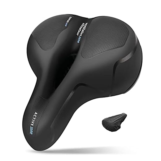 Sillín de Bicicleta, Cómodo Asineto Ergonómico, Asiento de Bicicleta Relleno con Espuma de Gel, Cojín Cómodo para MTB, Bicicleta de Carretera, Montaña, Urbana, Senderismo