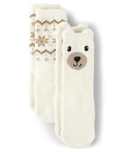 Gymboree,and Toddler 2-Pack Crew Socks,Cozy Polar,10-12