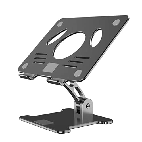 Base ajustable para laptop de aluminio con ventilador y silicona