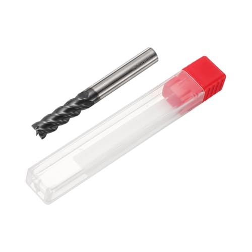 Image of HARFINGTON Carbide Square Nose End Mill Bit 5 /16 inch Cut Dia 4 Flutes TiAlN Coated Milling Cutter for Hardened Steel Metal (5 /16 inch Shank 15 /16 inch Cut Length 2-1 /2 inch Long 45 Degree Helix)