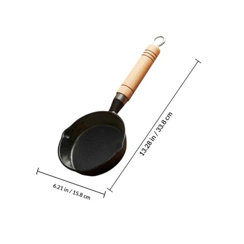 Casserole en fonte noire pour verser l'huile proprement sans éclaboussure