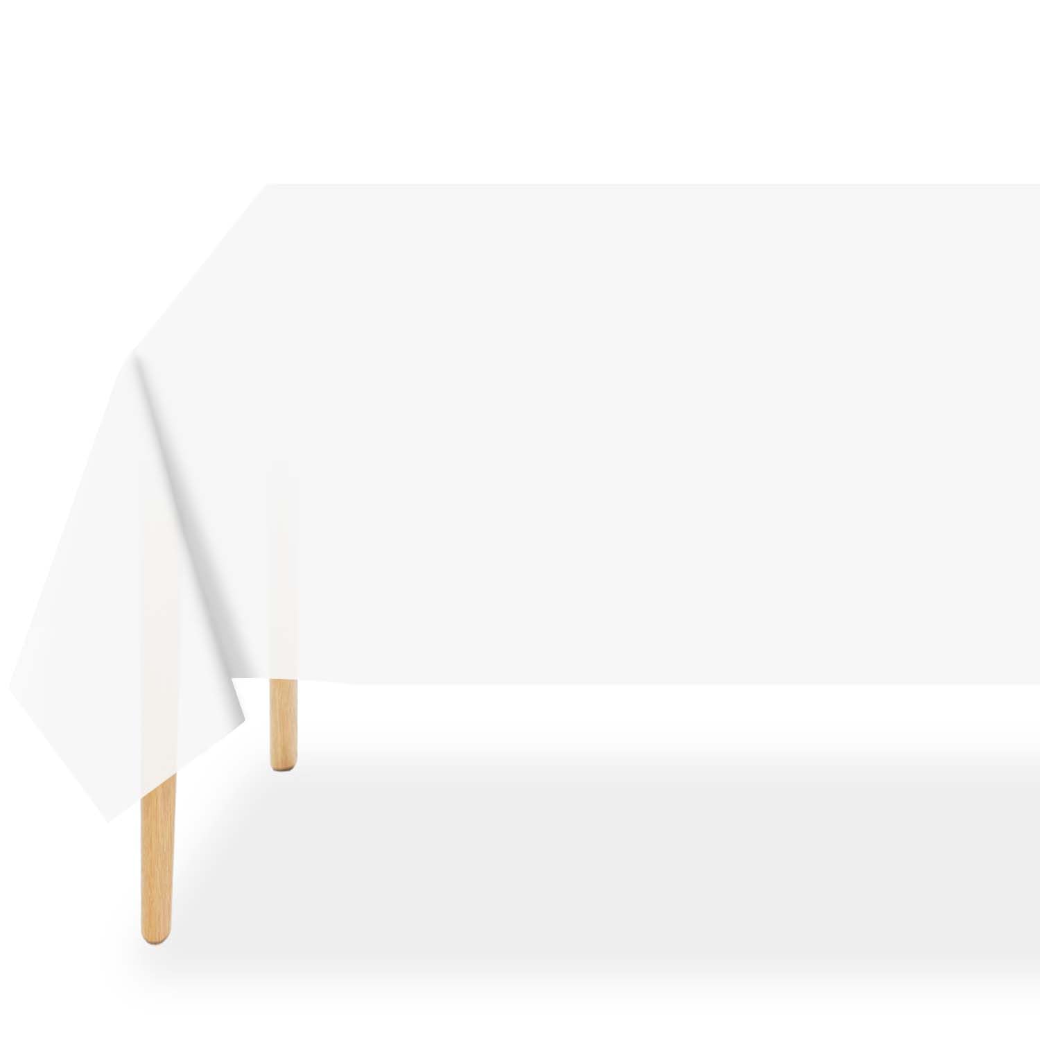 QIKSION White Plastic Table Cloth Disposable 12 Pack, 54 x 108 Inch Tablecloths for Party, Picnic, Birthday, Rectangle Table Cover