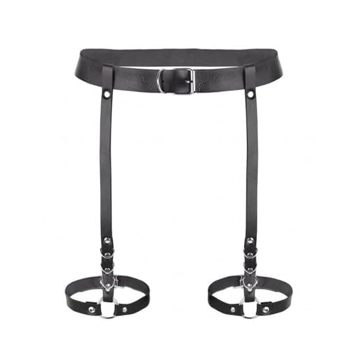 TOFSA Punk Leder Körperkette Schwarz Sexy Geschichtet Ketten Einstellbare Taille Ketten Strand Rave Party Nachtclub Taillenkette Körperzubehör Schmuck für Frauen und Mädchen (Schwarz4)