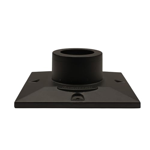 Gama Sonic Cast Aluminum Pier Base Mount for 3-inch Fitter Post Top Mounts, Black, PBM00