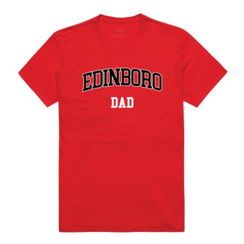 Edinboro University Fighting Scots Dad Tee T-Shirt - Red, Large