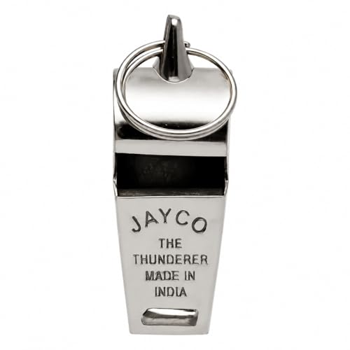 Image of Brass Professional Whistle, Loud Crisp Sound, Golden, for Coaches, Police and Hikers (Nickel Plated) (Nickel Polish)